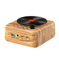 Retro Music Player Tabletop Turntable-Style Speaker Vintage for Desk