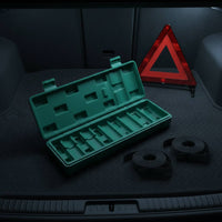Socket Wrench Storage Box Blow-Molded Socket Set Case Clamshell Empty for Mechanics, Home Handyperson, Workshop, Garage, Job Site