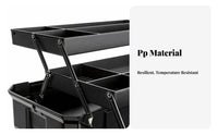 Portable Toolbox with Organizer Tray Long-Lasting Tool Container for Garage