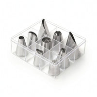 9 Pieces Piping Tip Set with Storage Case Rust-Resistant for Cupcake Frosting