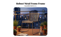 4 Pieces Rattandesign 4-Piece Woven Sofa Group Weather-Resistant Outdoor Furniture Thick paddings Patio Seating Easy Maintenance for Business Owners, Party Hosts, Garden, Balcony, Backyard, waterside