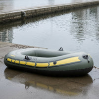 Lightweight One-Person Inflatable Boat Portable Inflatable Boat with Grab Handles Comfortable Raft Supportive for Fishing