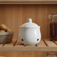 Ceramic Garlic Keeper Breathable Design Ventilated Garlic Keeper Easy to Clean Kitchen Accessory for Countertop