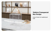 Clear Box Easy Assembly Transparent Gift Box Versatile Foldable Clear Container for DIY Enthusiast S, Dessert Makers, Retail Display, Weddings