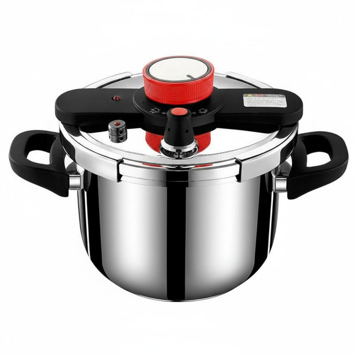 Rotary Knob Control Stainless Steel Pressure Cooker Burst-resistantProof Design Manual Pressure Cooker Long-Lasting Cookware Safety Valve