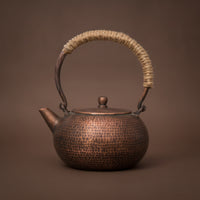 Gongfu Tea Kettle Compact Hammered Copper Kettle Handmade for Kitchen