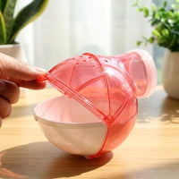 Spherical Hamster Sand Bath and External Hamster Bath, Sand Bath for Syrian Hamster, Acrylic and Wire Cage Compatible