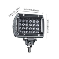 Waterproof LED truck light, focused beam