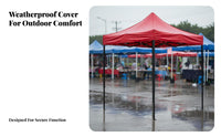 Commercial Stall Tent Foldable 4-Leg Rainproof Quick-Setup Canopy for Street Vendors, Outdoor Enthusiasts, Markets, Backyard, Campsite