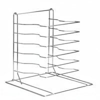 6-Tier Pizza Pan Rack Sturdy Metal Pizza Pan Rack Stainless Steel Restaurant Supply for Professionals, Bakery