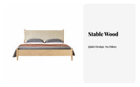 Japanese type Woven Bed Frame Nordic Design Woven Headboard Bed Frame Minimalist Aesthetic Bedroom Furniture Optional Storage for partners, Homeowners, Adults, Homestay, holiday Home, Guest Room, Apartment