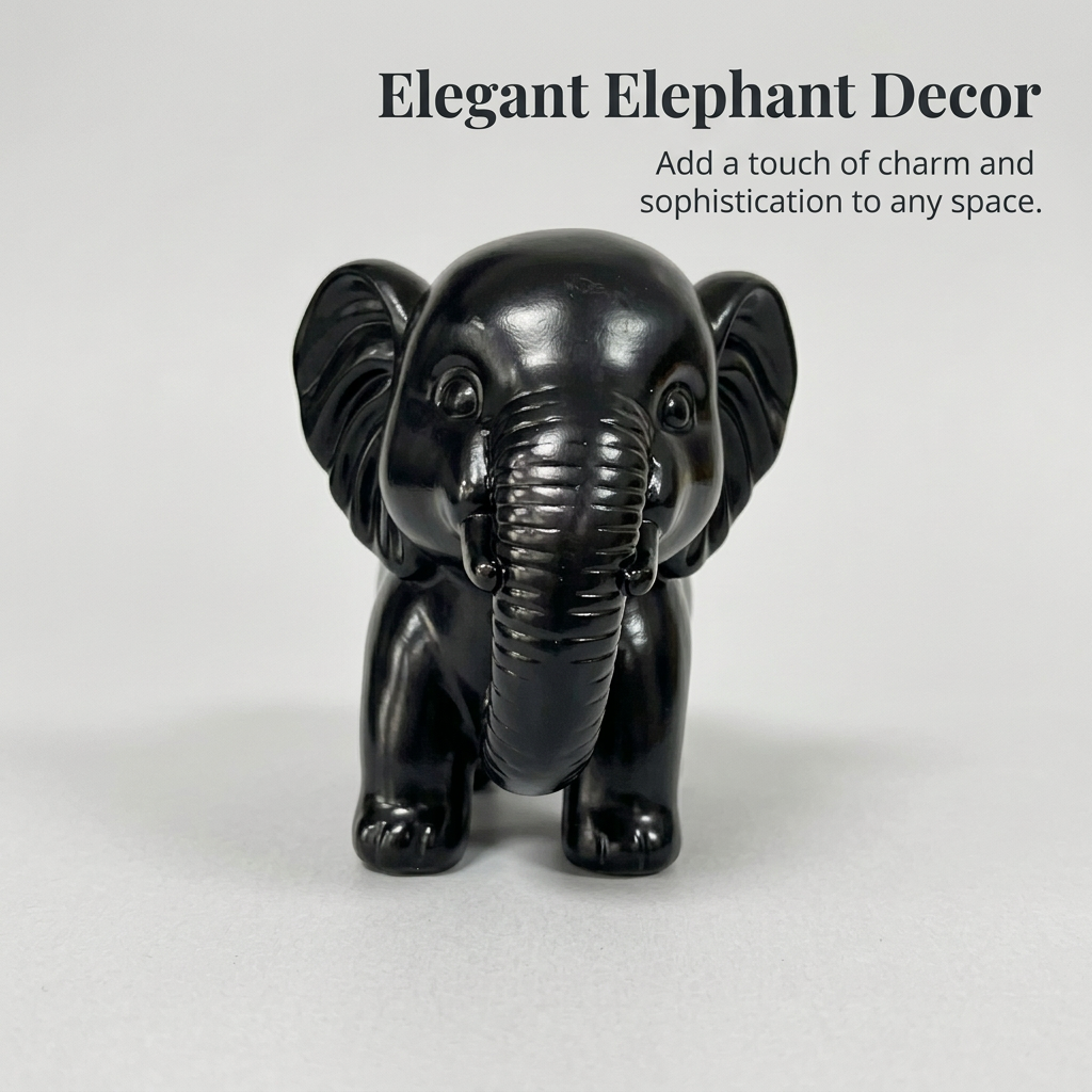 Cute Elephant Statue Home Decor, Light Luxury Cute Elephant Statue, Resin Elephant Ornament, Decoration for Living Room Office