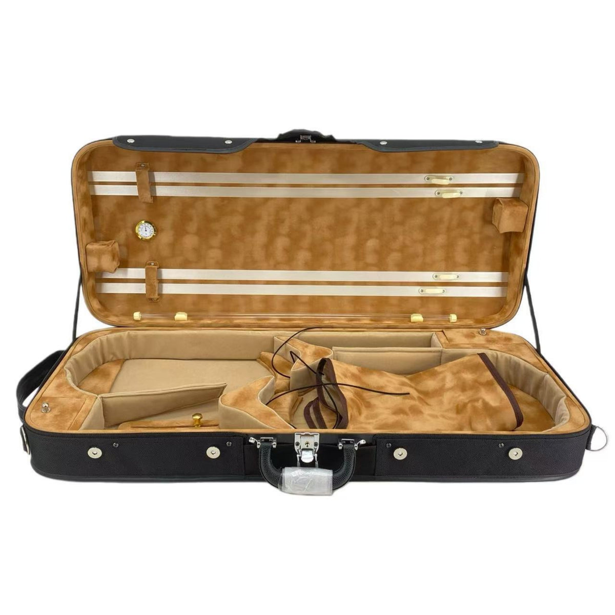 Double Violin Case Secure Double Violin Case Zippered for Music Students