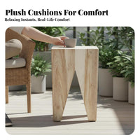 4 Pieces 4-Piece Wicker Seating Collection Woven Design Patio Set Sturdy Frame Low Maintenance for Adults, Balcony, Terrace