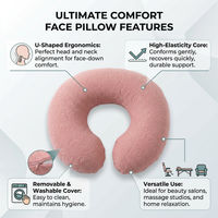 Memory Foam Neck Pillow, Washable Massage Pillow, Soft Neck Pillow, Neck Pillow  #variant:Pink