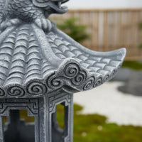 Japanese Pagoda Lantern LED Light Stone Pillar Lamp Antique-Design for Yard