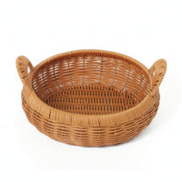 Handwoven Rattan Basket Decorative Rattan Fruit Basket Lightweight