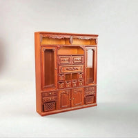 Miniature Cabinet with Mirrors Classic Dollhouse Cabinet Easy Transportation
