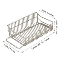 Extendable Sink Rack, 304 Stainless Steel Dish Rack Over the Sink Rack, Space Saving Over Sink Organizer for Apartment Kitchen and Dorm Room