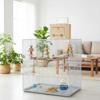 Solid Wood Wooden Bird Hatching Box Warm and Secure Pet Supply Includes Perch for Aviary