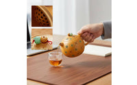 Classic Teapot Traditional Style Yixing Clay Teapot Hand Painted Floral Pattern Traditional Tea Pot