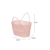 Plastic Bathroom Basket Ventilated Open-Top Toiletry Basket Portable