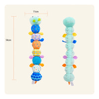 Caterpillar Toy with Embroidered Face Cushioned Caterpillar Stuffed Toy Soft Sensory-Friendly for Infants, Tummy Time