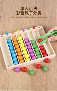 Wooden Color Sorting Toy for Kids Ages 4-6