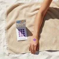 12 Pieces Detection Sticker with Color Card Violet for Beach, Kids
