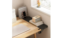No-Drill Clamp-on Desk Extender Space-Saving Foldable Desk Extension Board Easy to Install Tray Stable for Telecommuter Workers, Students, Home Office, Small Areas, Study Corner