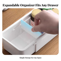 Expandable Drawer Organizer Space Saving Adjustable Drawer Divider Versatile Retractable Storage Box for Washroom, Bedroom, Kitchen