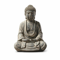 Buddha Statue Weathered Tabletop Statue with Base Freestanding for Office Desk
