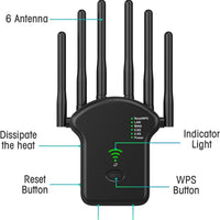 AC1200M双频中继器 无线信号放大器 5G大功率扩展器wifi Repeater