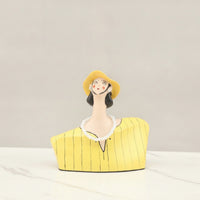 Female Bust Figurine Compact Sculpture Sculptural for Entryway