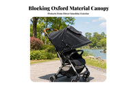 Universal Canopy Cover with Clamp Adjustable Fit Stroller Sun Shade Protection Snap-on Sunshade Rain Cover for Wheelchairs