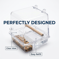 Bird Feeder Bath Combo Hanging, Transparent Acrylic Bird Bath Feeder Station for #variant:Bird food bowl