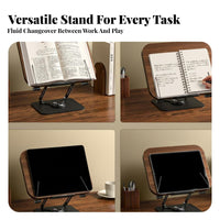 Adjustable book Easel Handshands-unrestricted Adjustable Bookrest with Page holders for Home