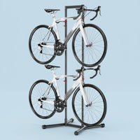 Multi-Cycle Storage Rack Saving Freestanding Upright Bike Stand Rack Fully Adjustable for Apartment