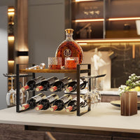 Amazon Wine Rack for Home, Iron Wine Glass Rack and Storage Shelf, Cross-Border