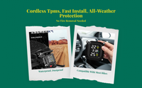 Motorcycle Tire Pressure Tracking System, cordless Solar TPMS, waterproof detector, instant display