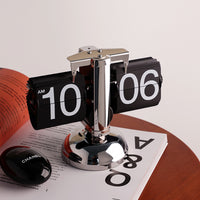 Modern Luxury Automatic Flip Clock Desk Decor