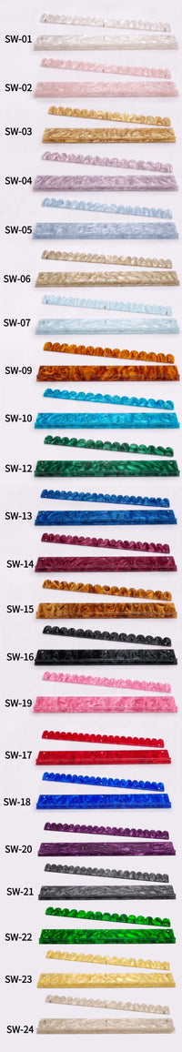 Acrylic Mahjong Tile Pusher with Shell Pattern (4-Piece Set)