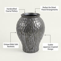 Wabi-Sabi Ceramic Vase, White Short Style