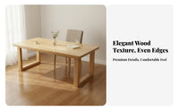 Solid Wood Dining Table Rectangle Kitchen Table Rustic Farmhouse Table Large Study Table Suitable for Family Meals Home Workspace Living Room