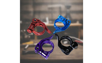Tooltool-Less Quick Release Seatpost Clamp Lightweight Cycle Seat Clamp with Lever Anti-Slip Aluminum Alloy for Cyclists, Commuters, Mountain Biking, Road Cycling, Folding Bikes