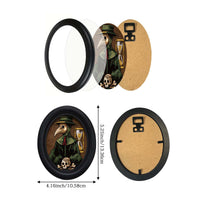 Gothic Art Photo Frame, Oval Wooden Picture Frame for Wall or Table
