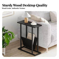 C-Shaped Sofa Table Space-Saving C-Shaped Table Easy to Clean for Small Spaces