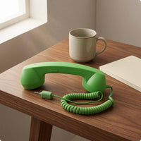 Retro Phone Handset Curved Shape 3.5mm Phone Handset Molded Plastic