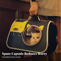 Portable Space Capsule Pet Backpack Breathable Space Capsule Pet Carrier Adjustable Padded Straps for Travelers, Outdoor Enthusiasts, Hiking