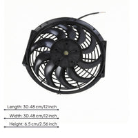 Car Air Conditioning Fan Mounting Holes Car Cooling System Component Fan Vehicle Part Wired Lead Round Frame